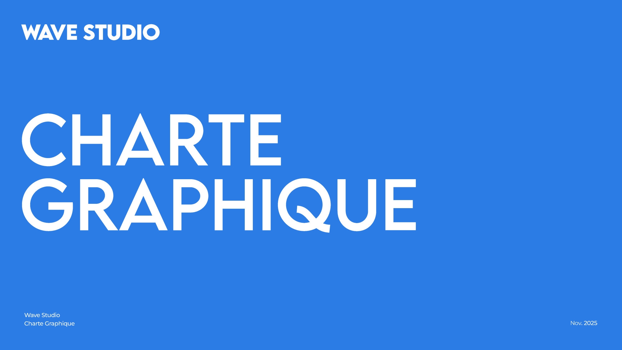 Charte graphique – wave studio